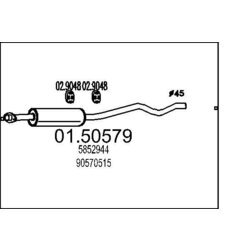 Stredný tlmič výfuku MTS 01.50579