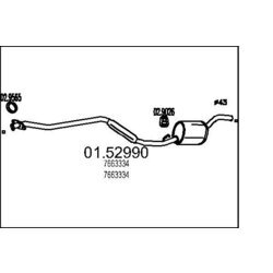 Stredný tlmič výfuku MTS 01.52990