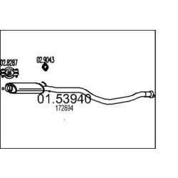 Stredný tlmič výfuku MTS 01.53940