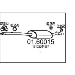 Koncový tlmič výfuku MTS 01.60015