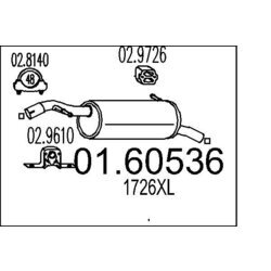 Koncový tlmič výfuku MTS 01.60536