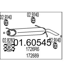 Koncový tlmič výfuku MTS 01.60545