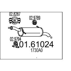 Koncový tlmič výfuku MTS 01.61024