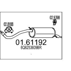 Koncový tlmič výfuku MTS 01.61192