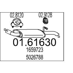 Koncový tlmič výfuku MTS 01.61630