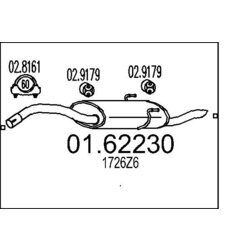 Koncový tlmič výfuku MTS 01.62230