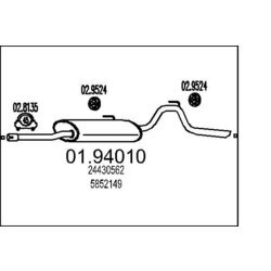 Koncový tlmič výfuku MTS 01.94010