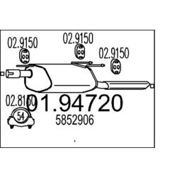 Koncový tlmič výfuku MTS 01.94720