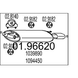 Koncový tlmič výfuku MTS 01.96620