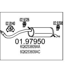 Koncový tlmič výfuku MTS 01.97950