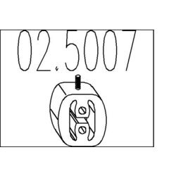Doraz tlmiča výfuku MTS 02.5007