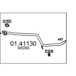 Výfukové potrubie MTS 01.41130