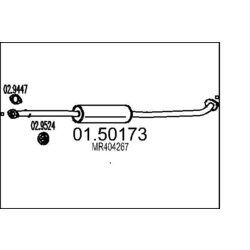 Stredný tlmič výfuku MTS 01.50173