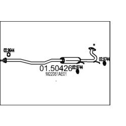 Stredný tlmič výfuku MTS 01.50426