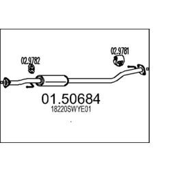Stredný tlmič výfuku MTS 01.50684