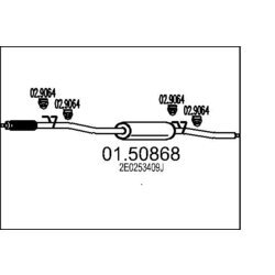 Stredný tlmič výfuku MTS 01.50868