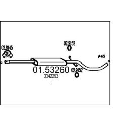 Stredný tlmič výfuku MTS 01.53260