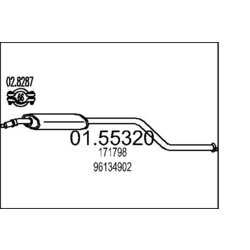 Stredný tlmič výfuku MTS 01.55320
