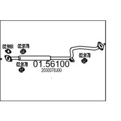 Stredný tlmič výfuku MTS 01.56100