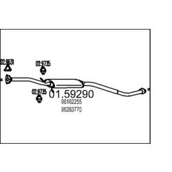 Stredný tlmič výfuku MTS 01.59290