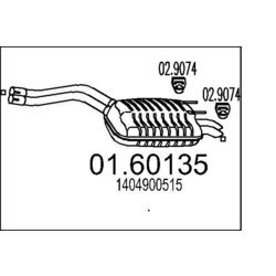 Koncový tlmič výfuku MTS 01.60135