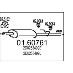 Koncový tlmič výfuku MTS 01.60761