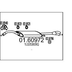 Koncový tlmič výfuku MTS 01.60972