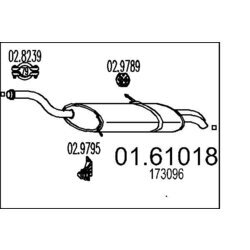 Koncový tlmič výfuku MTS 01.61018