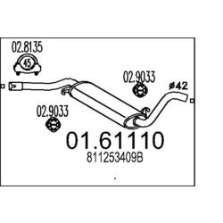Koncový tlmič výfuku MTS 01.61110
