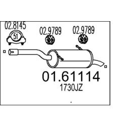Koncový tlmič výfuku MTS 01.61114
