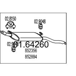 Koncový tlmič výfuku MTS 01.64260