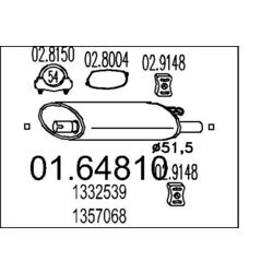 Koncový tlmič výfuku MTS 01.64810
