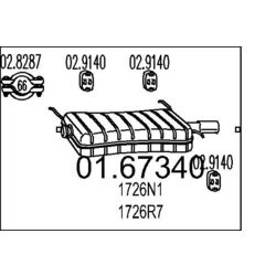 Koncový tlmič výfuku MTS 01.67340
