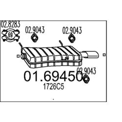 Koncový tlmič výfuku MTS 01.69450