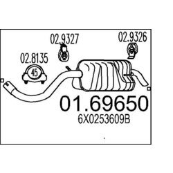 Koncový tlmič výfuku MTS 01.69650