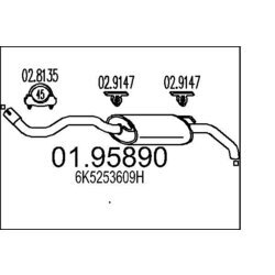 Koncový tlmič výfuku MTS 01.95890