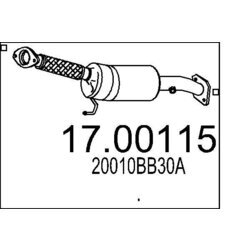 Filter sadzí/pevných častíc výfukového systému MTS 17.00115