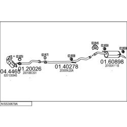 Výfukový systém MTS NISS30678A019176