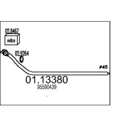 Výfukové potrubie MTS 01.13380