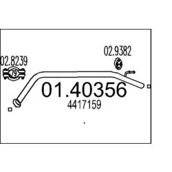 Výfukové potrubie MTS 01.40356