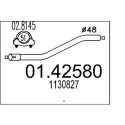 Výfukové potrubie MTS 01.42580
