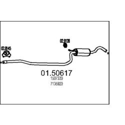 Stredný tlmič výfuku MTS 01.50617