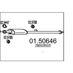 Stredný tlmič výfuku MTS 01.50646