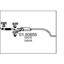 Stredný tlmič výfuku MTS 01.50655