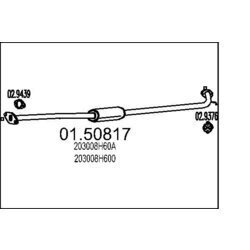 Stredný tlmič výfuku MTS 01.50817