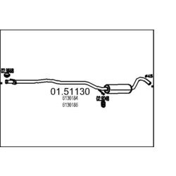 Stredný tlmič výfuku MTS 01.51130