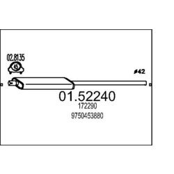 Stredný tlmič výfuku MTS 01.52240