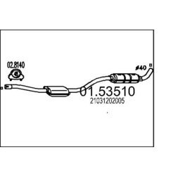Stredný tlmič výfuku MTS 01.53510