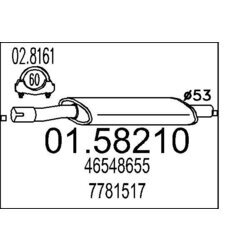 Stredný tlmič výfuku MTS 01.58210