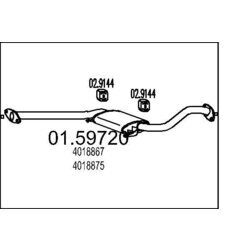 Stredný tlmič výfuku MTS 01.59720